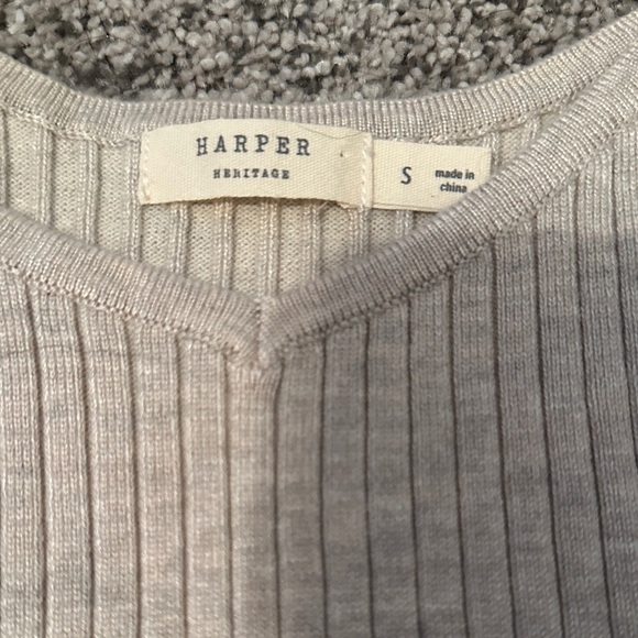 Tan Ribbed Cropped Tank - Picture 2 of 2